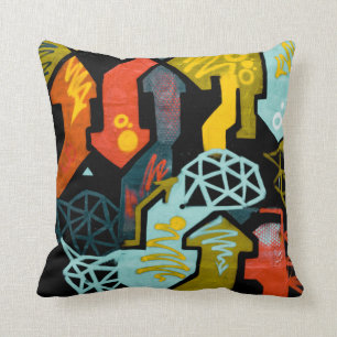 Coussin Graffiti Art Jeu d'oreiller