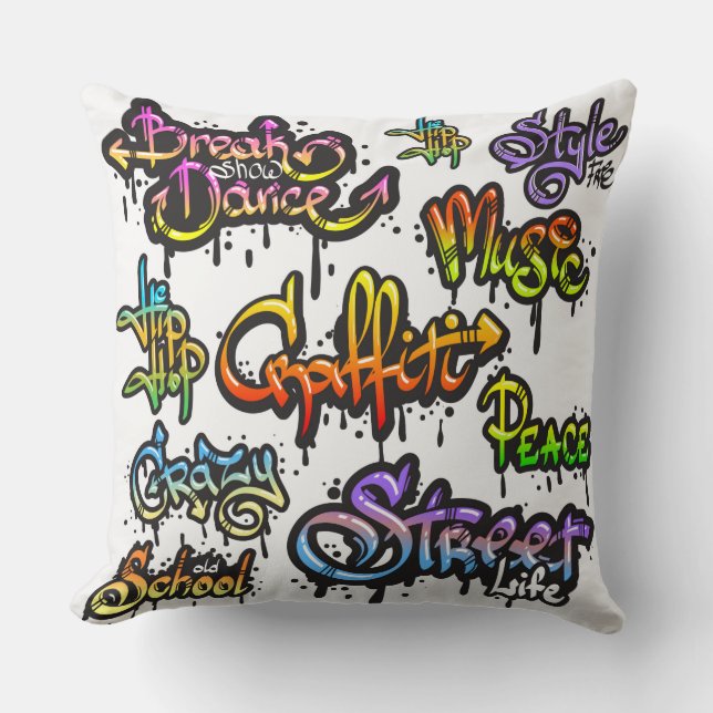Coussin Graffiti artistique (Recto)