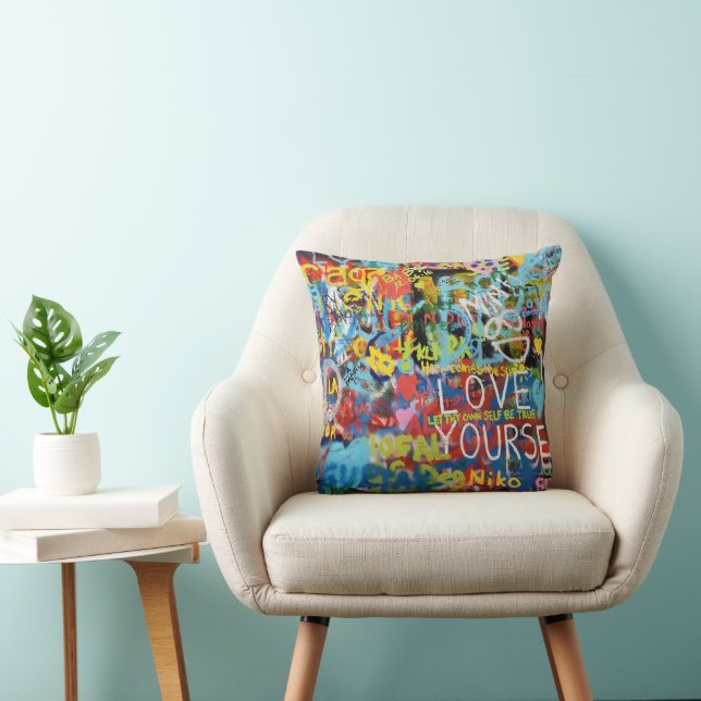Coussin Graffiti coloré (Chaise)