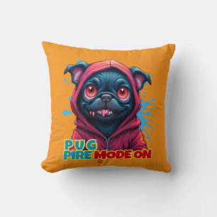 Coussin Graffiti de Carlin de vampire amusant