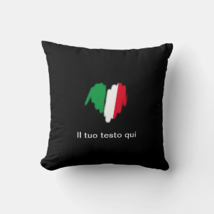Coussin Graffiti italien pulvérisé Graphique de coeur