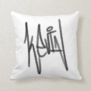 Coussin Graffiti Kevin Throw Pillow