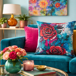 Coussin Graffiti rose