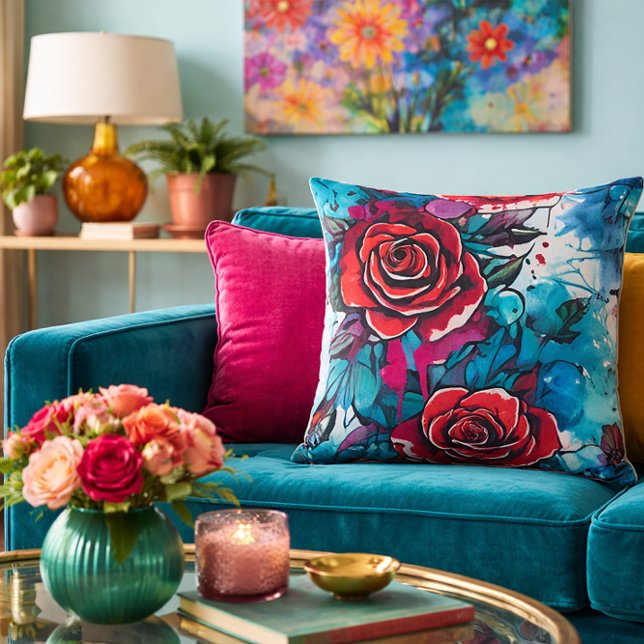 Coussin Graffiti rose (Créateur téléchargé)