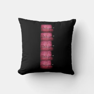 Coussin Graffiti rose chaud mur d'amour