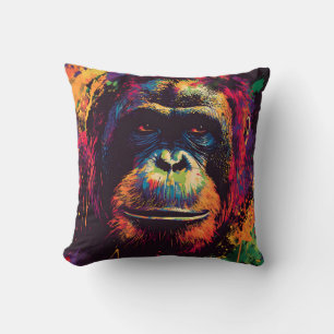 Coussin Graffiti sauvage Gorille de la jungle urbaine