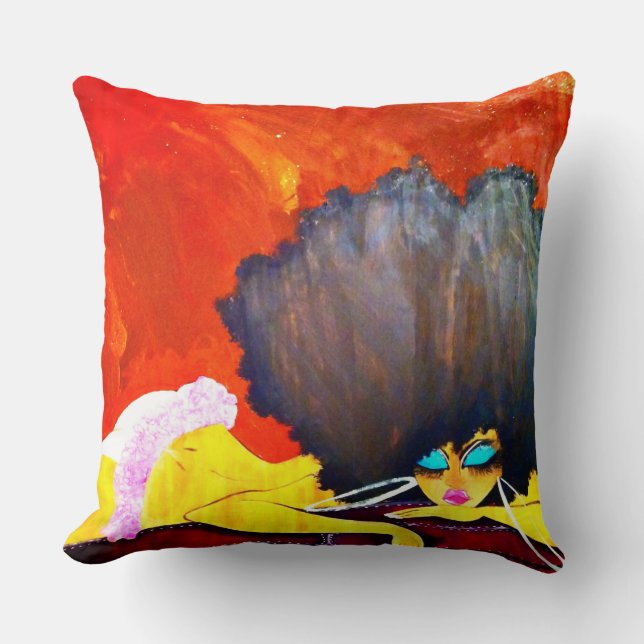 Coussin Grand carreau 20" de fille x 20" (Recto)