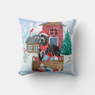Coussin Grand chien Danois dans la neige Maison de chien d