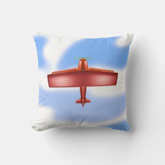 Coussin Grand Cool Aventurier Avion Rouge Volant Pilote