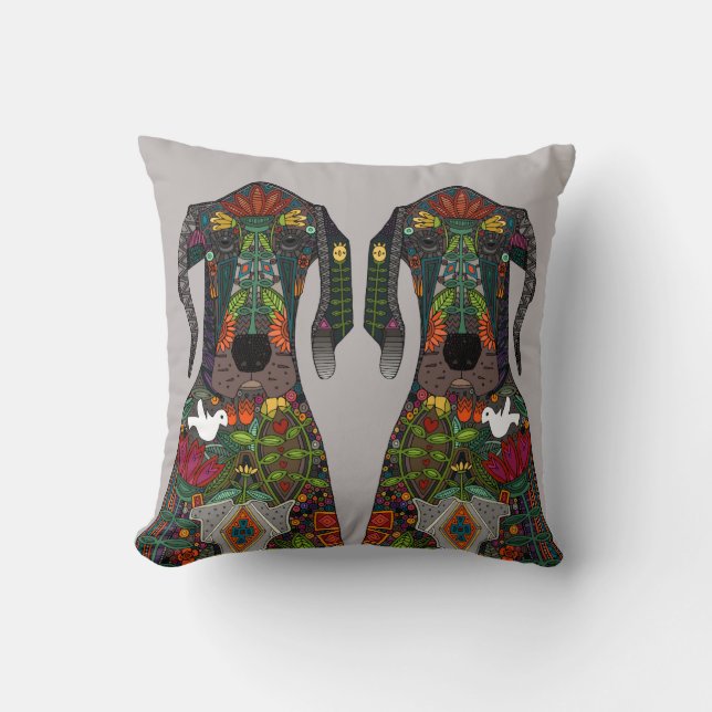 Coussin Grand Dane amour gris (Recto)