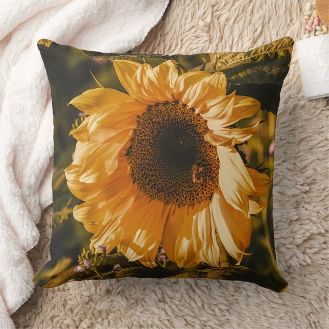 Coussin Grand Décor De Tournesol Jaune Simple (Couverture)