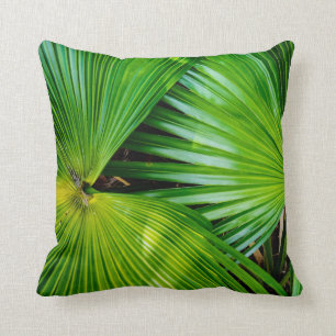 Coussin Grand et lumineux feuille des tropiques
