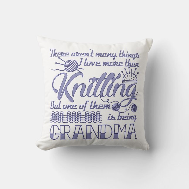 Coussin Grand-maman de tricot (Recto)