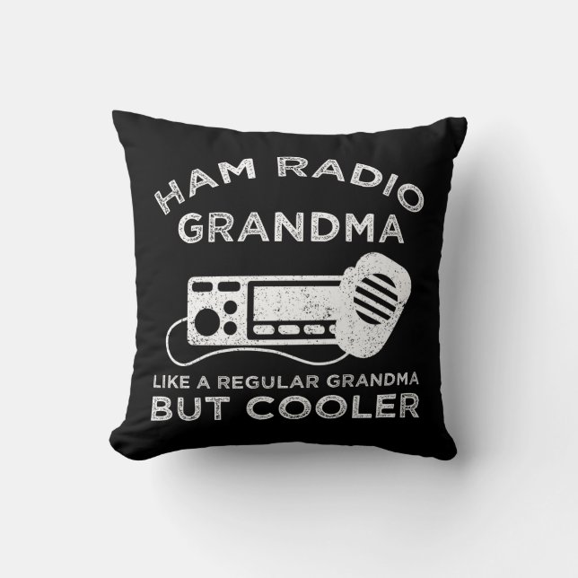 Coussin Grand-mère de la radio de jambon comme grand-mère  (Recto)