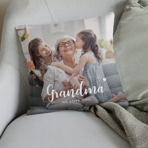 Coussin Grand-mère personnalisée Deux garde-photos