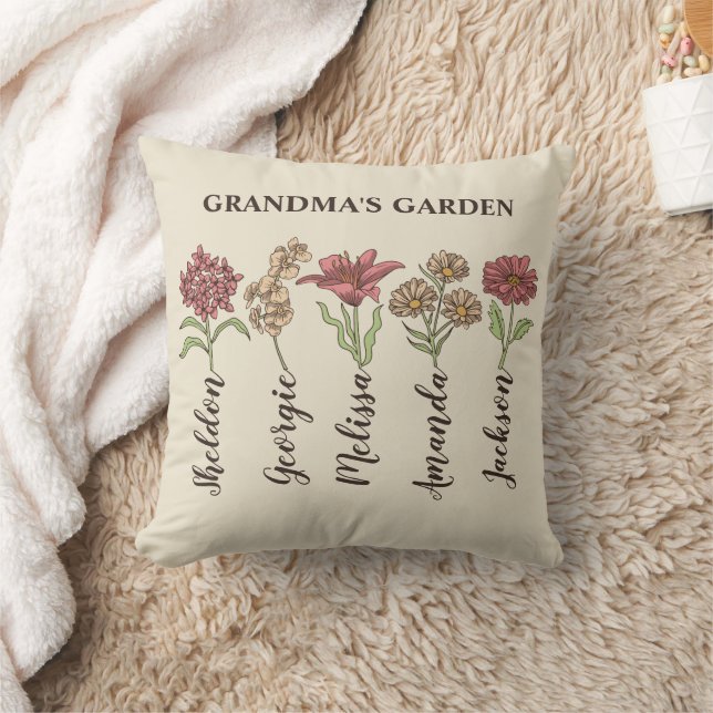 Coussin Grand-mère's Flower Garden 5 petits Nom Floral (Couverture)