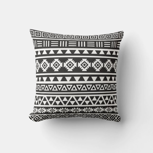Coussin Grand) motif aztèque de style (- monochrome (Recto)