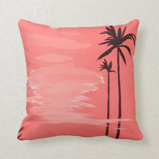 Coussin Grand Palmiers peints à l'oreiller