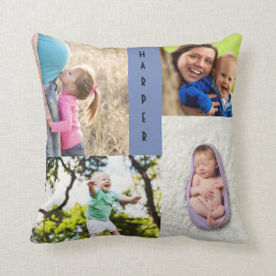 Coussin Grand-parent personnalisé quatre par photos