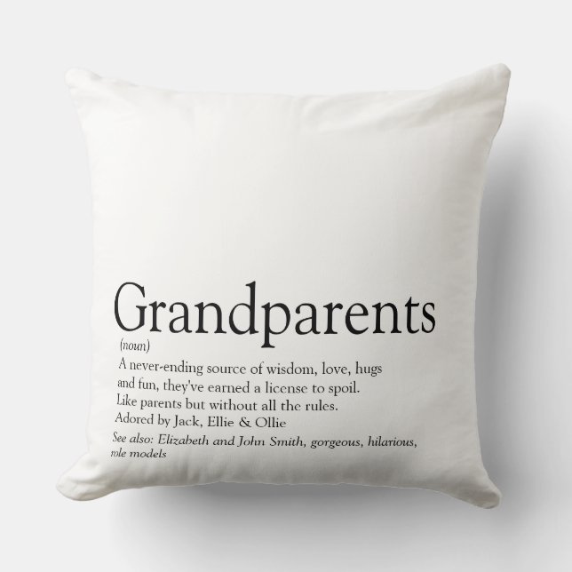 Coussin Grand-Parents Définition Dire Grand (Recto)
