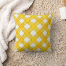 Grand Plaid jaune et blanc À damiers Motif