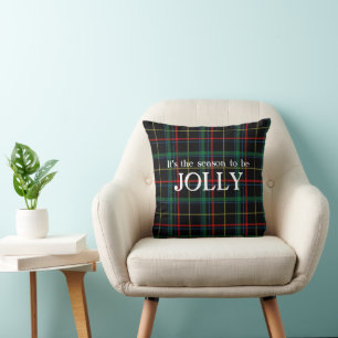 Coussin Grand Tartan Plaid Tee - shirts La Saison Noël