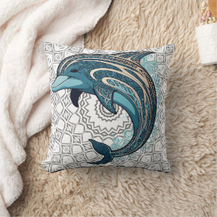 Coussin Grande impression Dolphin Aztec