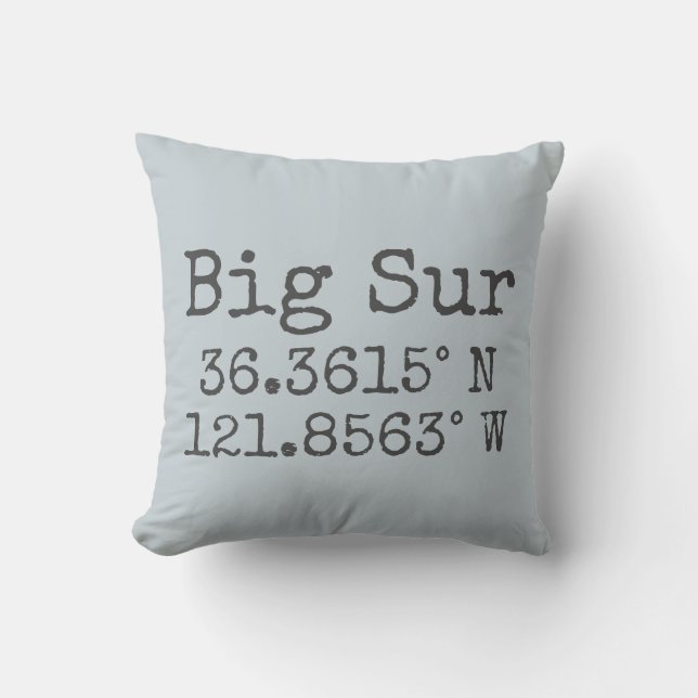 Coussin Grande latitude et longitude sur (Recto)
