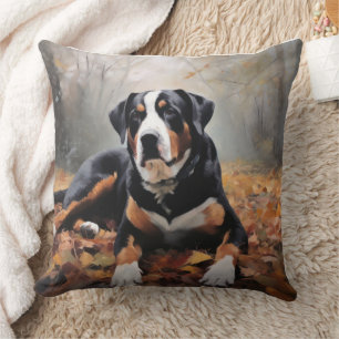 Coussin Grande montagne suisse à l'automne Feuilles automn