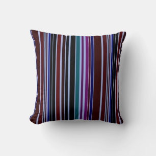Coussin Grandes bandes rétro multicolores Design d'art Abs