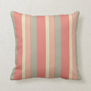 Coussin Grandes vertes jaunes roses rétro