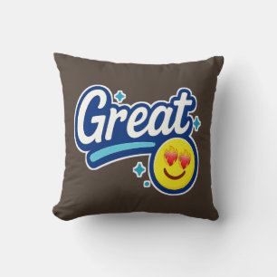 Coussin Grandes Vibes seulement - Eyes d'amour Emoji