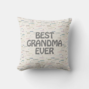 Coussin Grandma Cadeaux Petits-Enfants 5-7 Noms