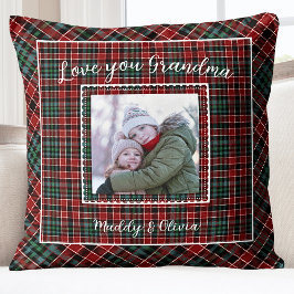 Coussin Grandma Famille Photo Russe Plaid