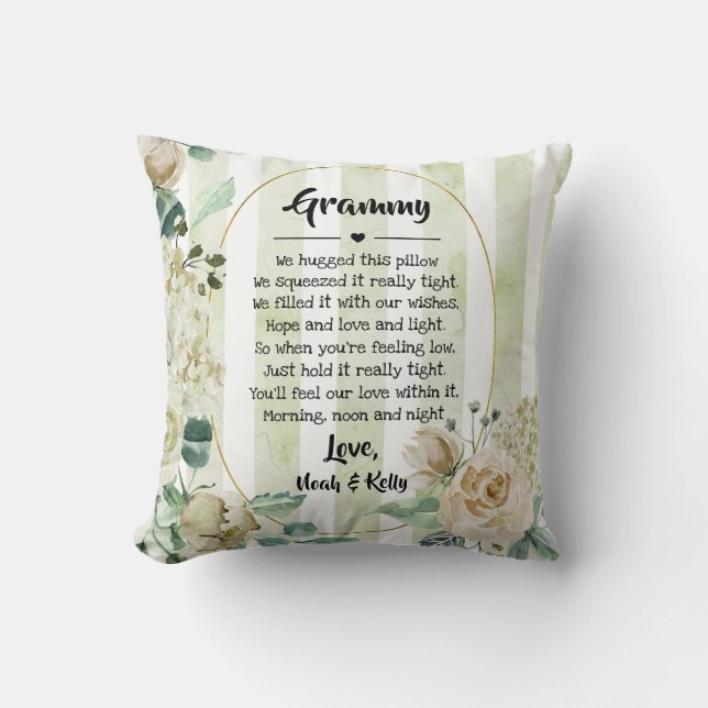 Coussin Grandma Grammy Nana de Grandkids (Recto)