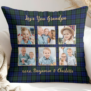 Coussin Grandpa Cadeau Photo personnalisée Collage Vacance