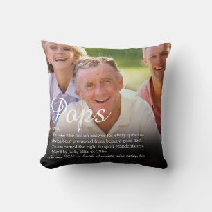 Coussin Grandpa, définition de Grandfather Photo script