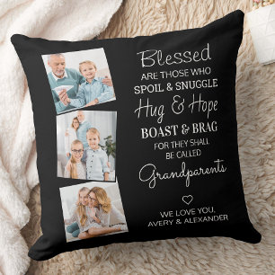 Coussin Grandparents bénis Personnalisé 3 Photo