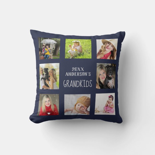 Coussin GRANDS-PARENTS Photo Collage Petits-enfants CITER  (Recto)
