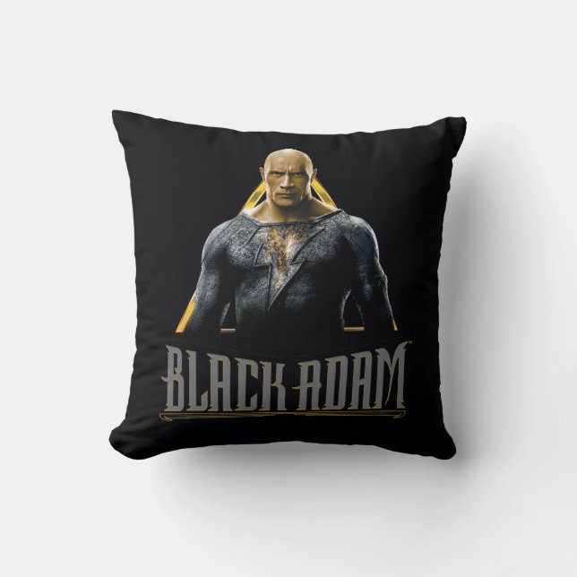 Coussin Graphique Caractère et nom Adam noir (Recto)