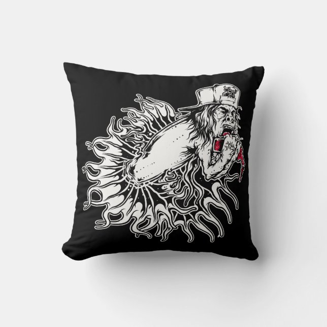 Coussin Graphique de Cool de la bête déplaisante (Recto)