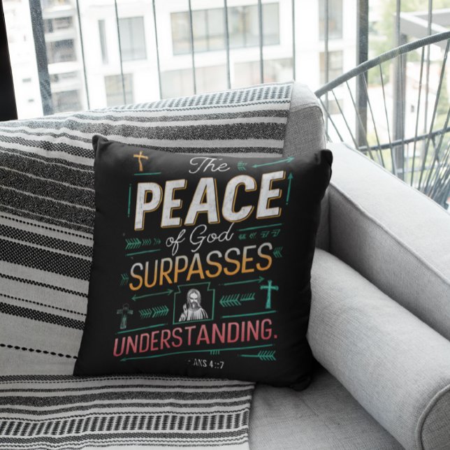 Coussin Graphique de paix divine Tee (Créateur téléchargé)