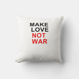 Coussin Graphique de slogan anti-guerre gras