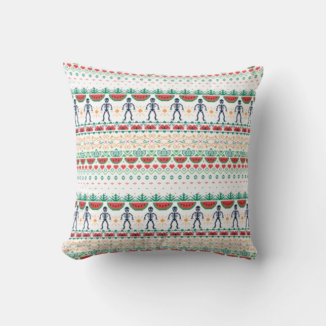 Coussin Graphique mexicain de Frida Kahlo | (Recto)