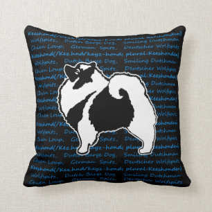 Coussin Graphiques de Keeshond - art original mignon de
