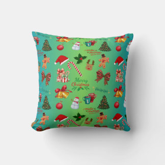 Coussin Graphiques de Noël festifs