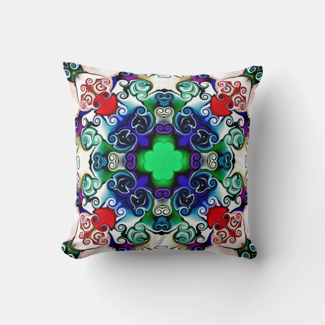 Coussin Graphiques informatiques. Illustration d'un flo ab (Recto)