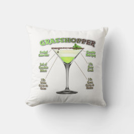Coussin GRASSHOPPER Cocktail Recette Art