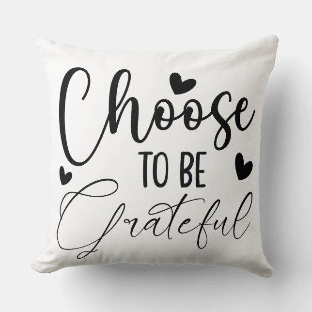Coussin grateful quote (Recto)