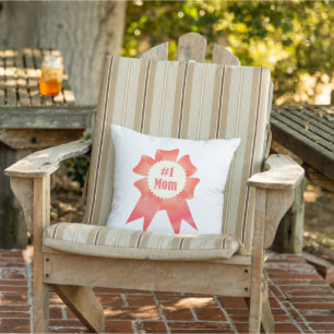 Coussin Gratitude Numéro Une maman lauréat du prix ruban